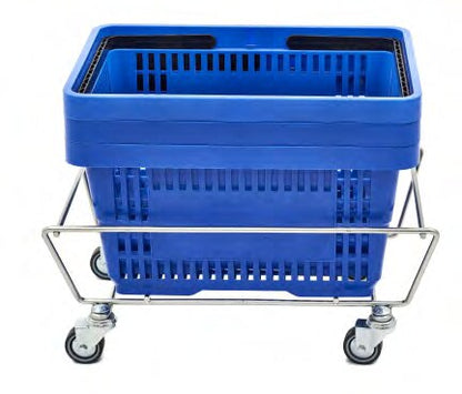Damix Mobile Basket Stand WKS-25A, 40 kg — stand shown with plastic baskets, sold separately