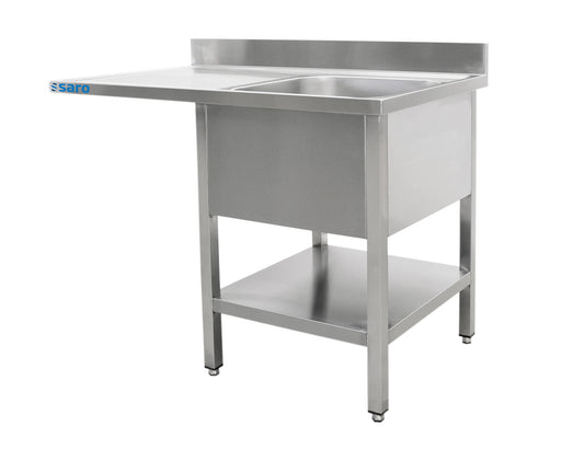 Saro Sink station with 1 basin, right - 600 mm depth, 1400mm