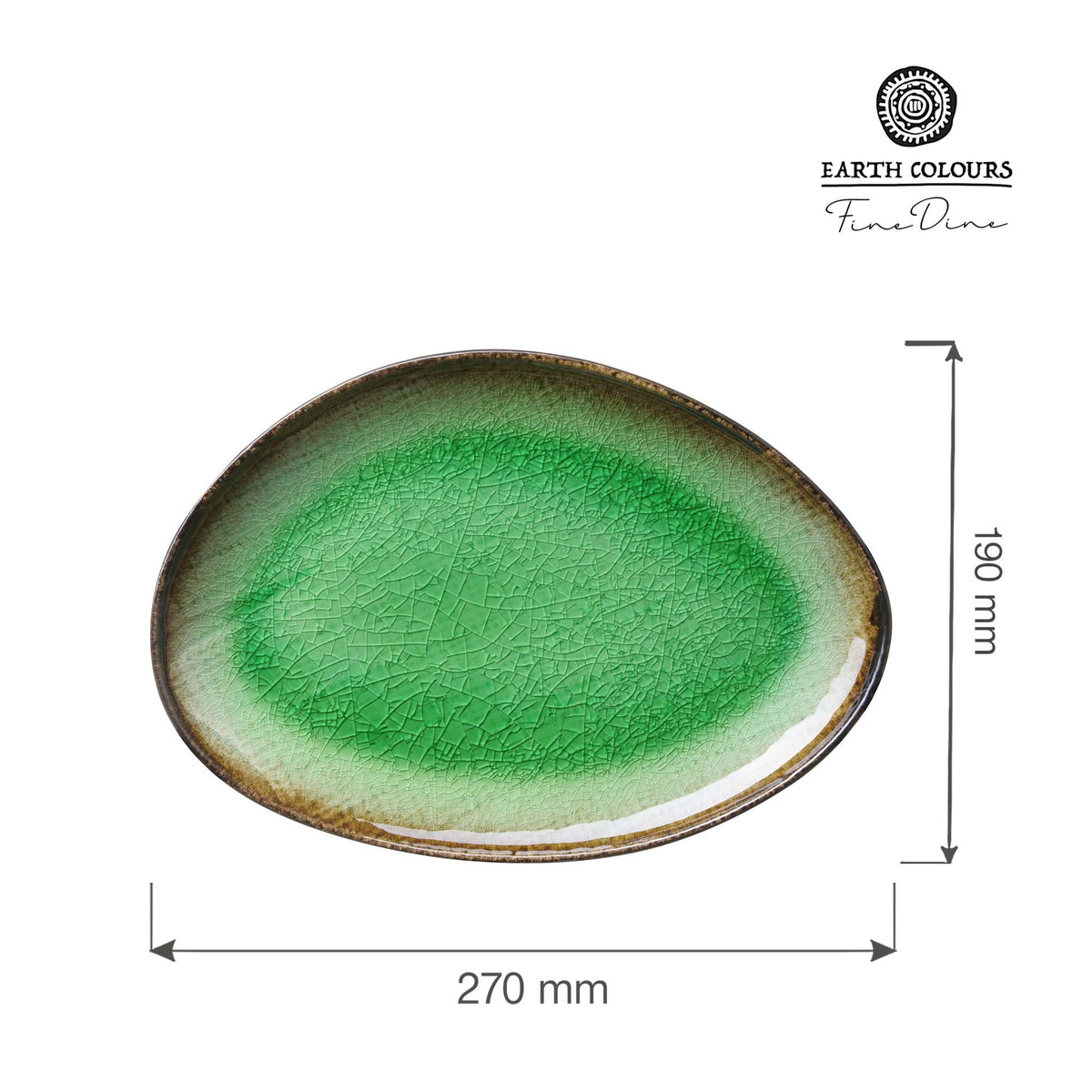 Fine Dine organic shaped plate, 270x190mm