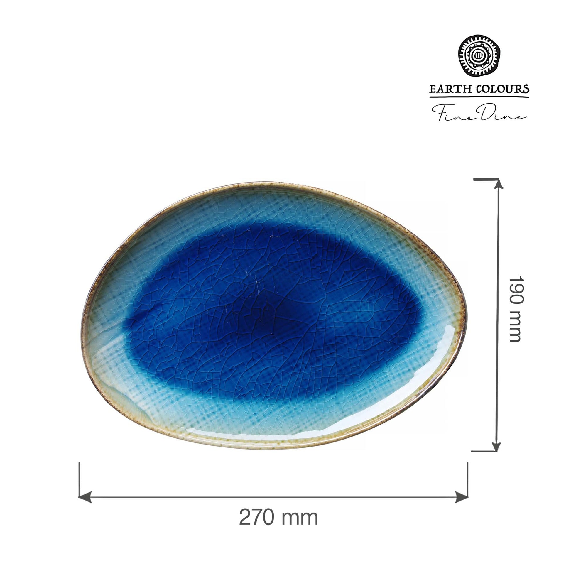 Fine Dine organic shaped plate, 270x190mm