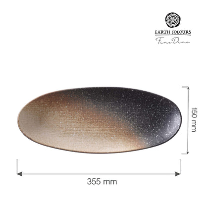 Moon oval plate for serving, 355mm