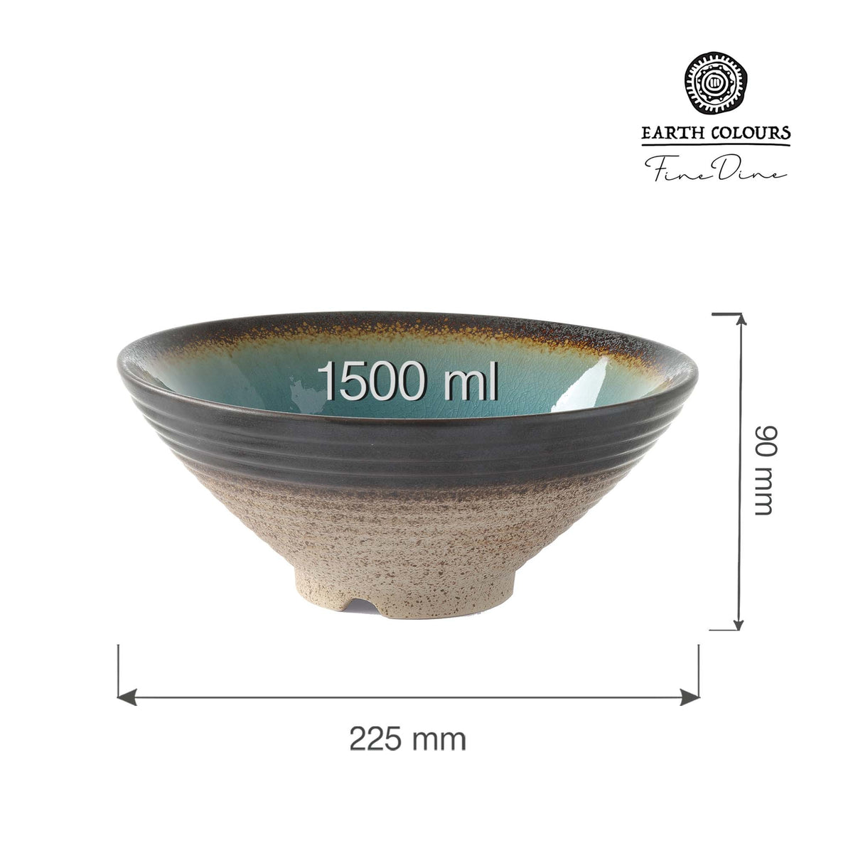 conical bowl, 225x(H)90mm