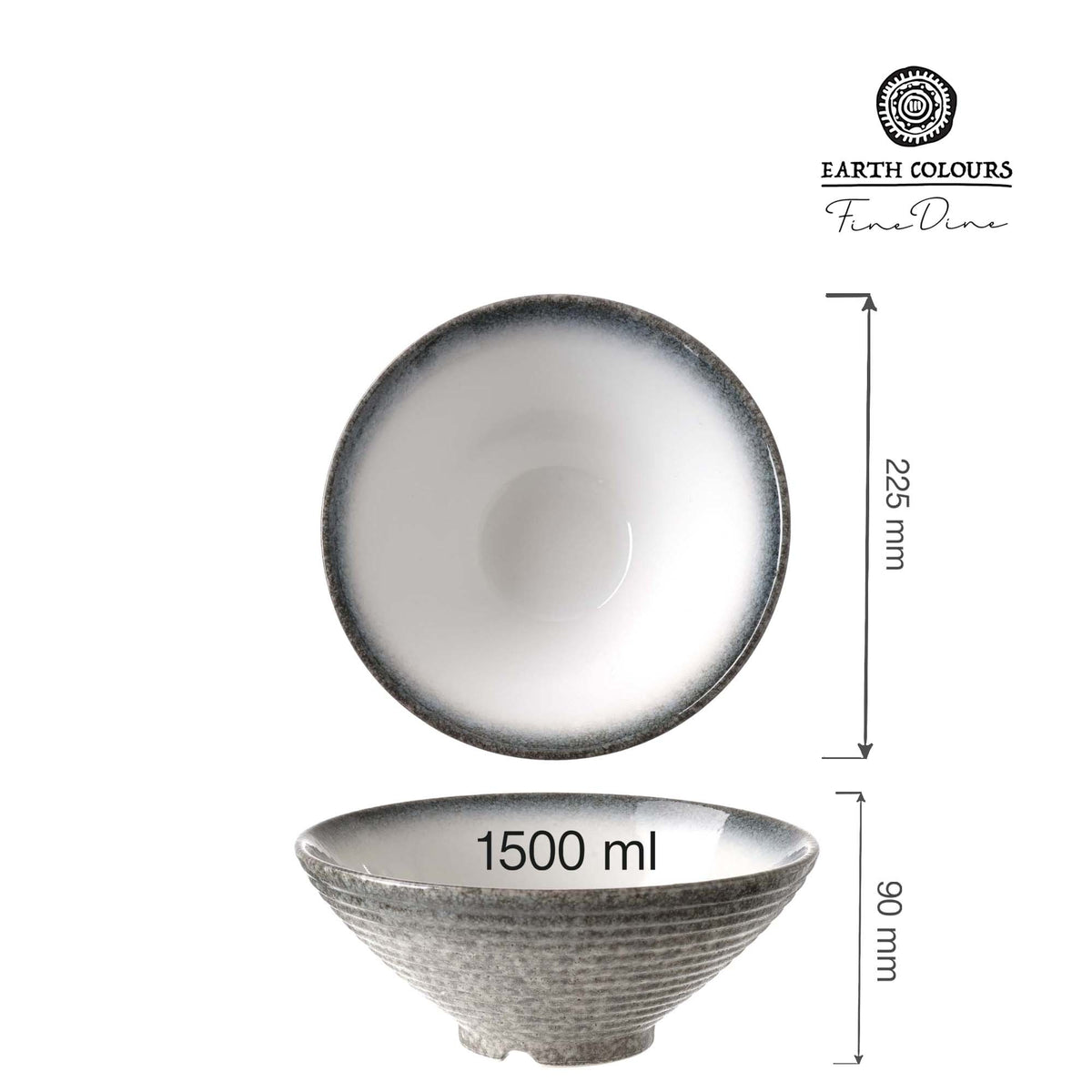 conical bowl, 225x(H)90mm