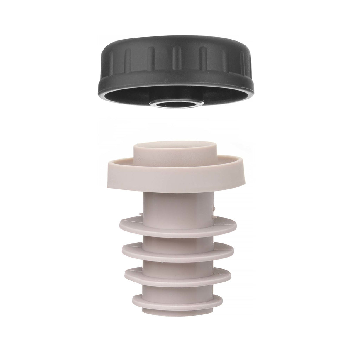Stopper with cap – 6 pcs., Bar up, Black, 6 pcs., oxmm