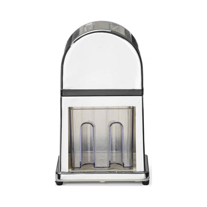 Chrome plated Zinc Alloy Ice Crusher w/ Plastic Container and Scoop, 140x160x(h)270mm