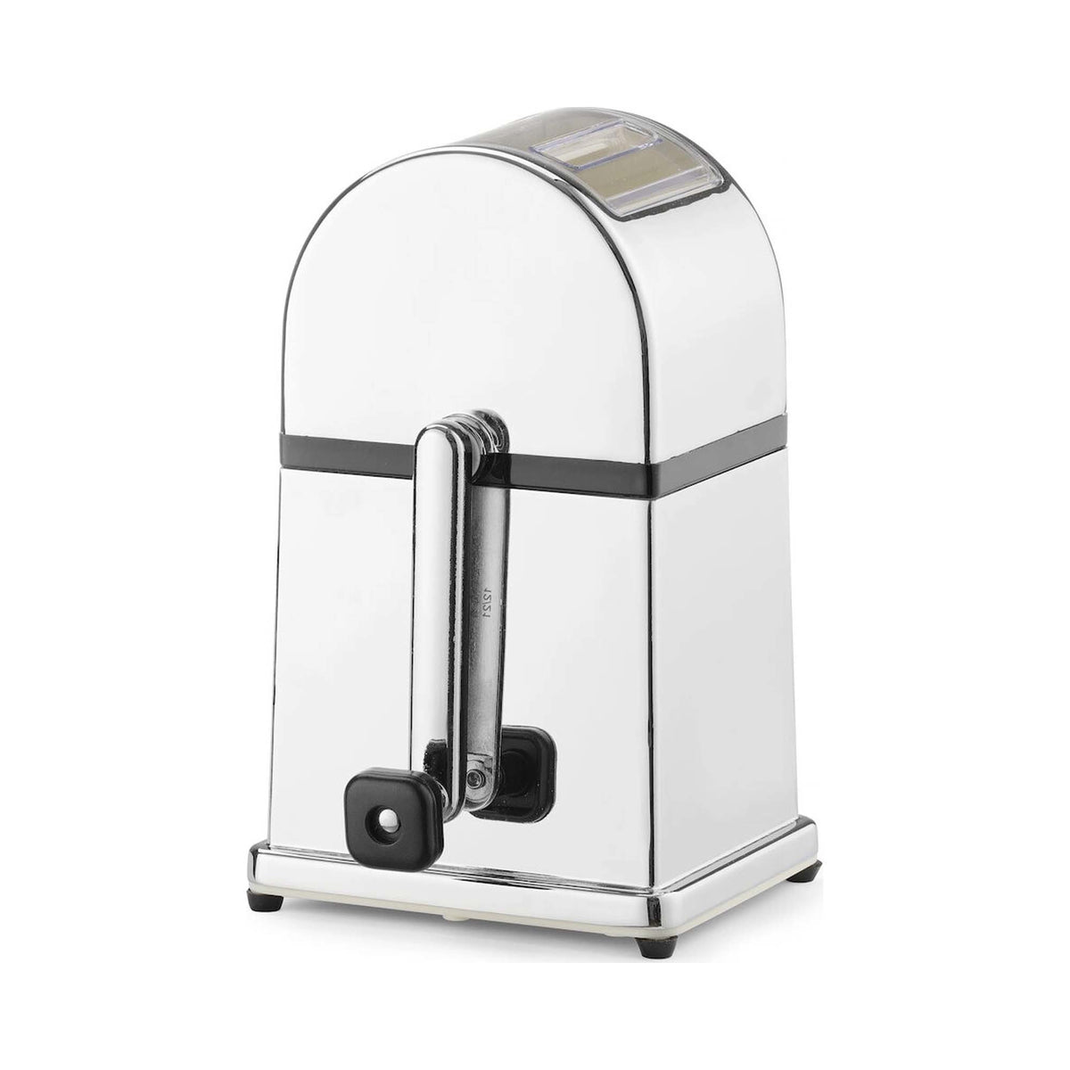 Chrome plated Zinc Alloy Ice Crusher w/ Plastic Container and Scoop, 140x160x(h)270mm