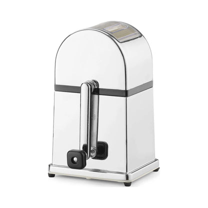 Chrome plated Zinc Alloy Ice Crusher w/ Plastic Container and Scoop, 140x160x(h)270mm