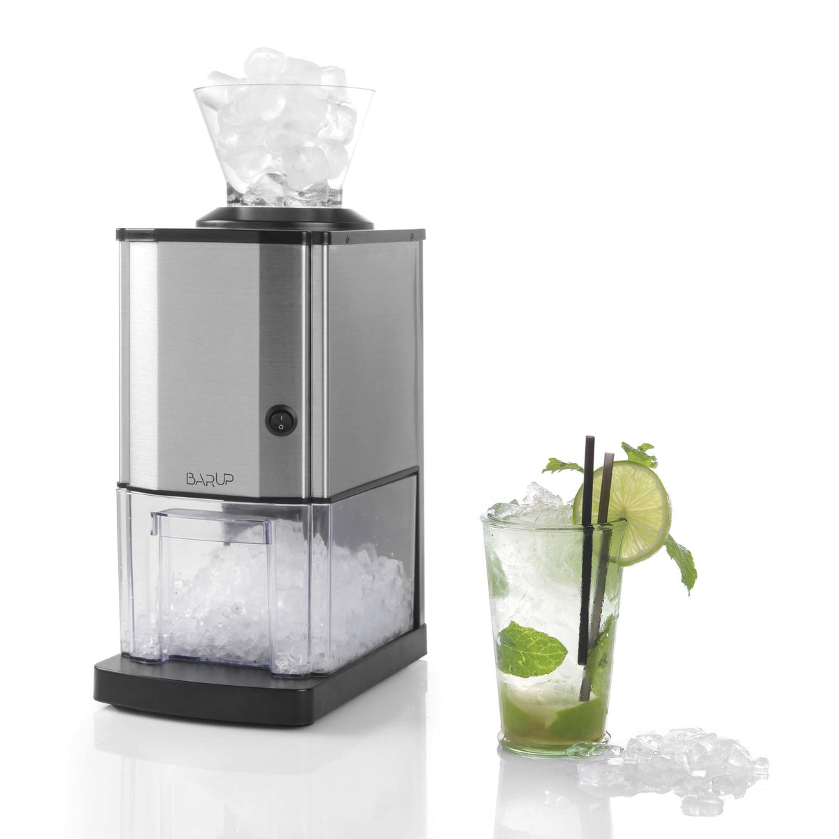 Stainless steel housing ice crusher, 220V, 50/60Hz, 60-80W