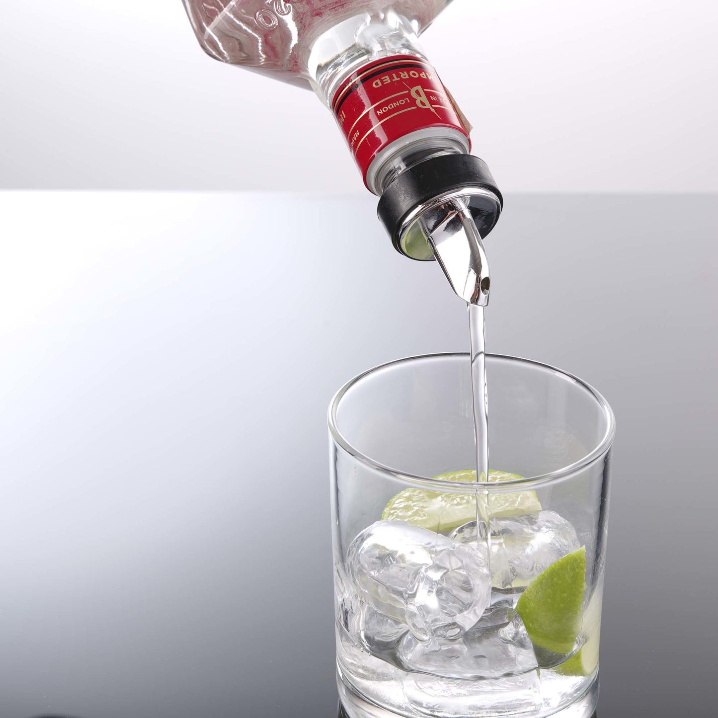 Set of 6 - Medium Flow Pourer, Chrome Spout with Soft Collar