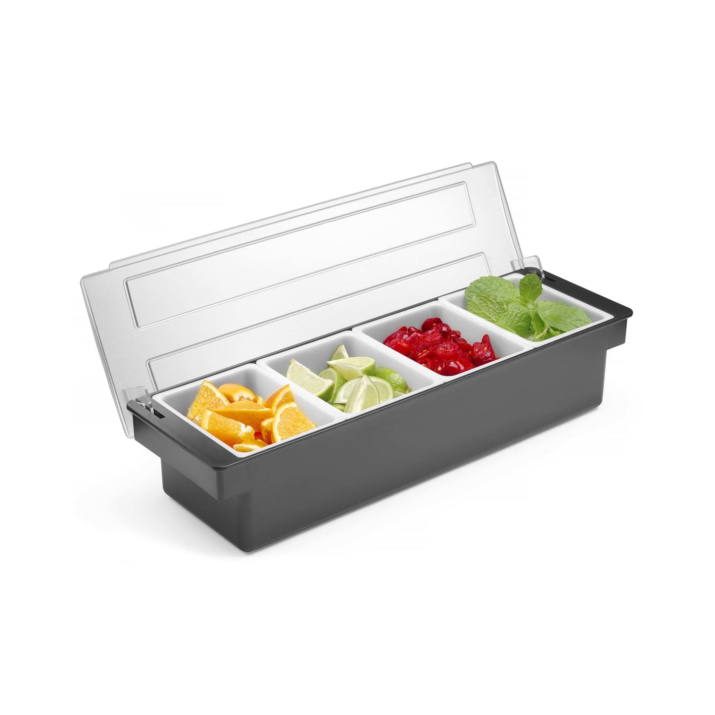 Bartender's container for drink accessories