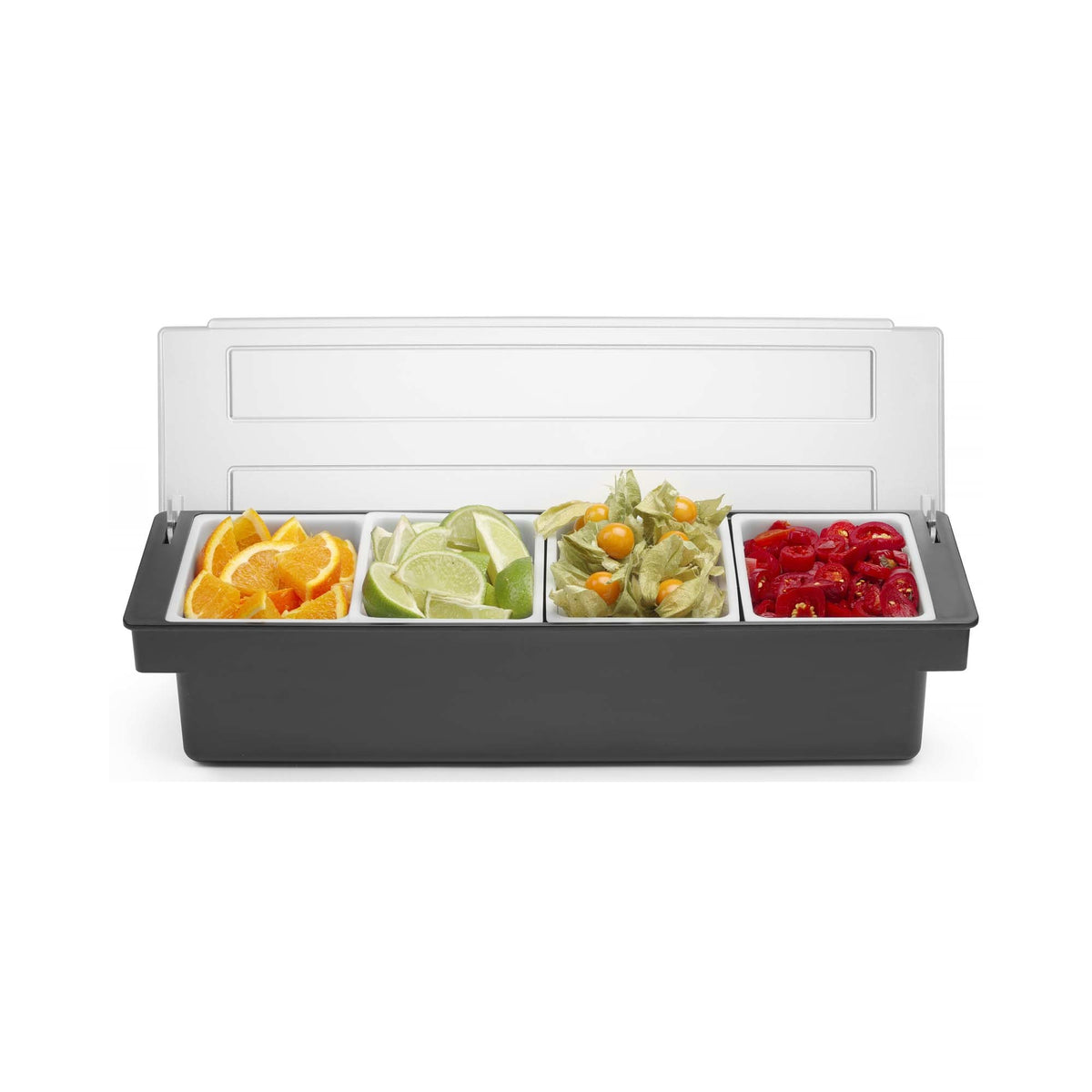 Bartender's container for drink accessories