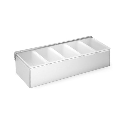 Condiment holder, Bar up, 5 containers, 375x140x(H)90mm