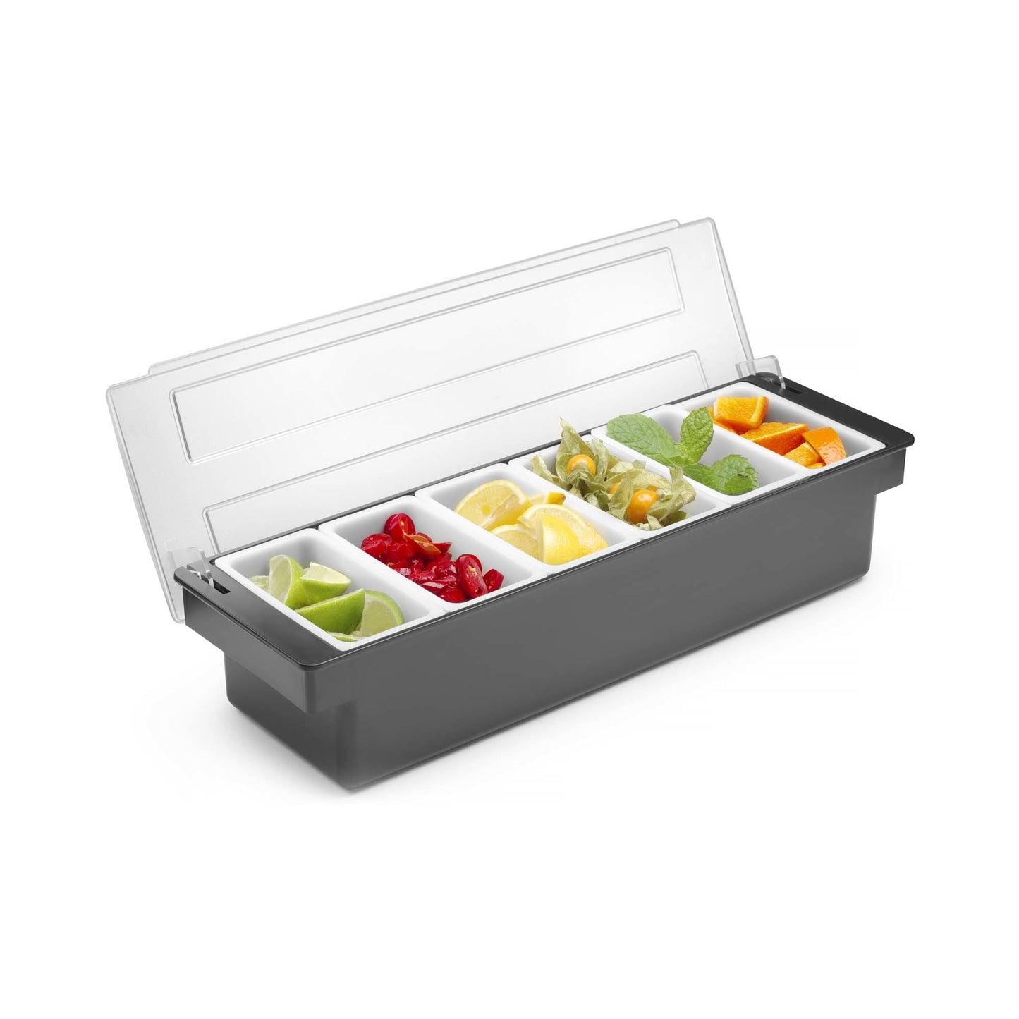 Bartender's container for drink accessories