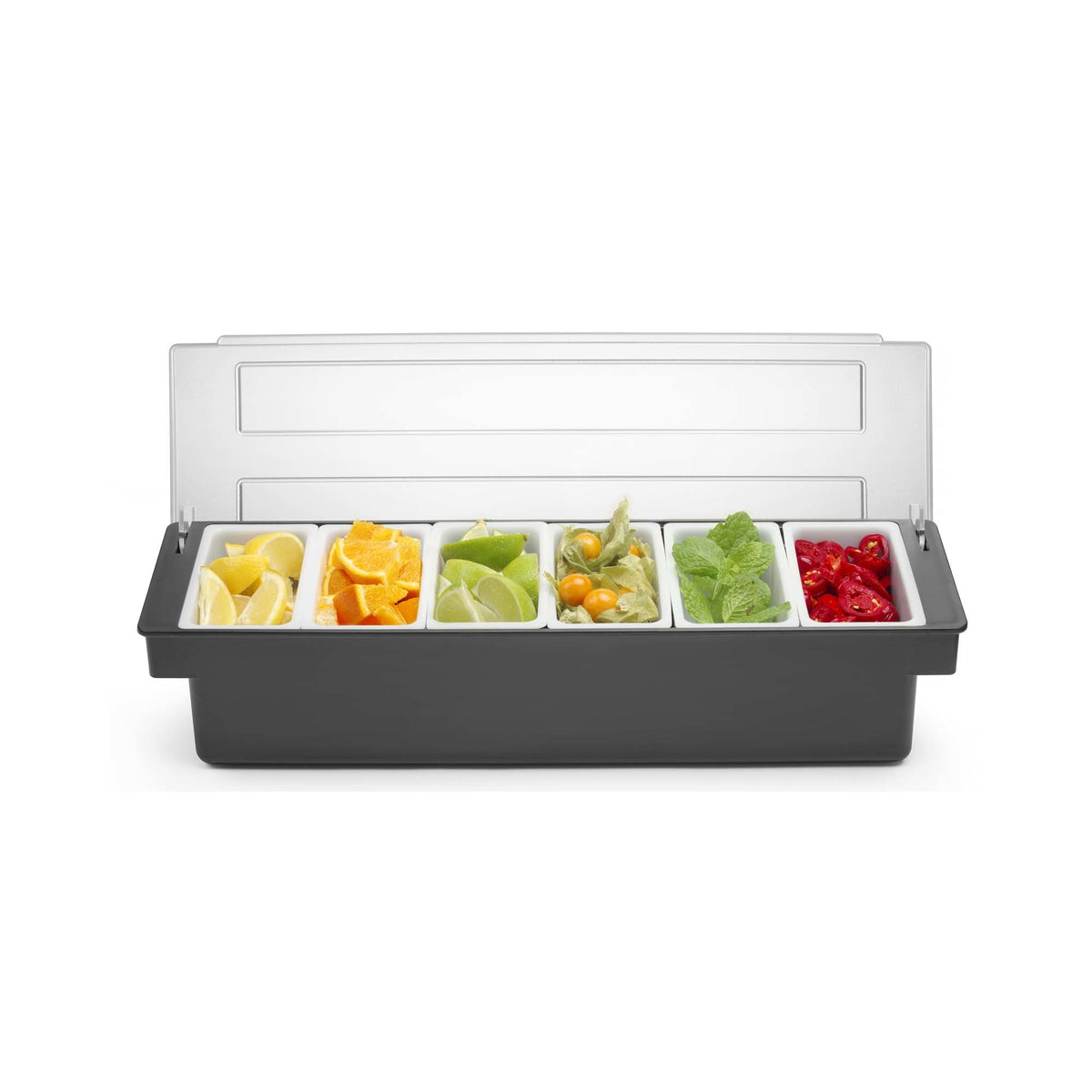 Bartender's container for drink accessories