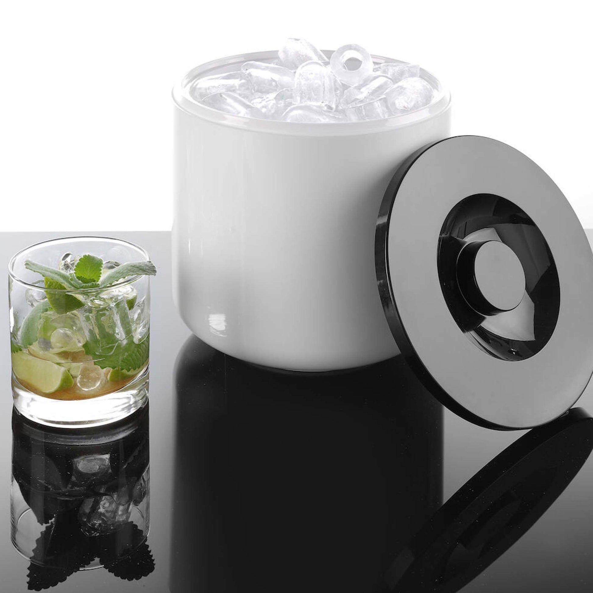 White ice container - double walls 5 L, 190x(H)200mm
