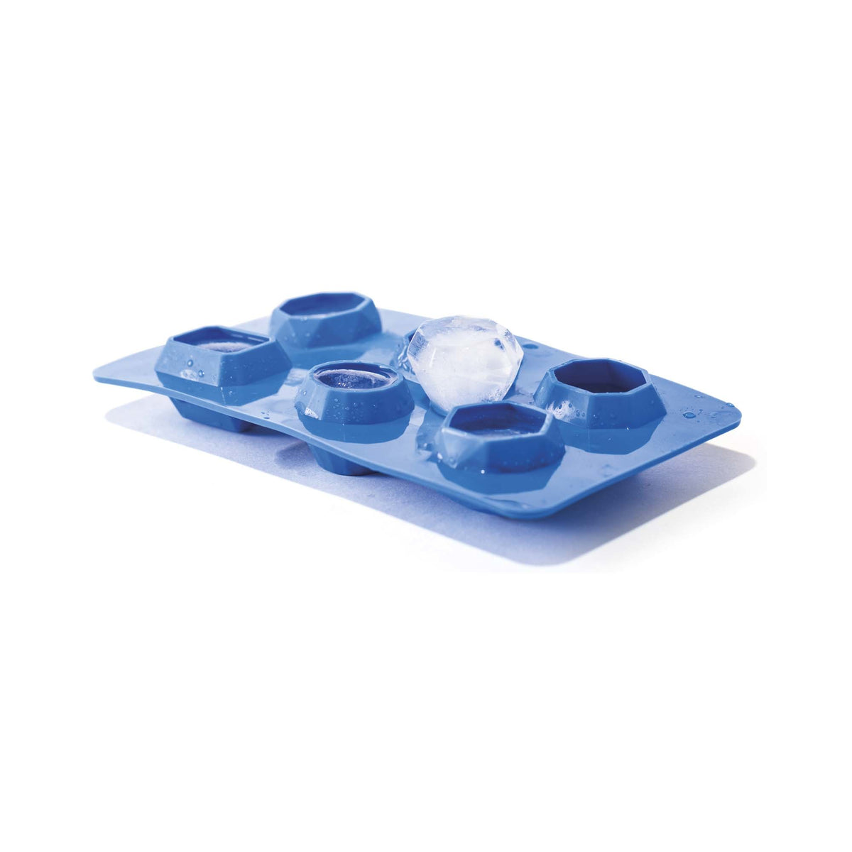 Set of 2 - Silicon ice makers, 6 assorted gem shapes, 190x105mm