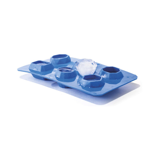 Set of 2 - Silicon ice makers, 6 assorted gem shapes, 190x105mm