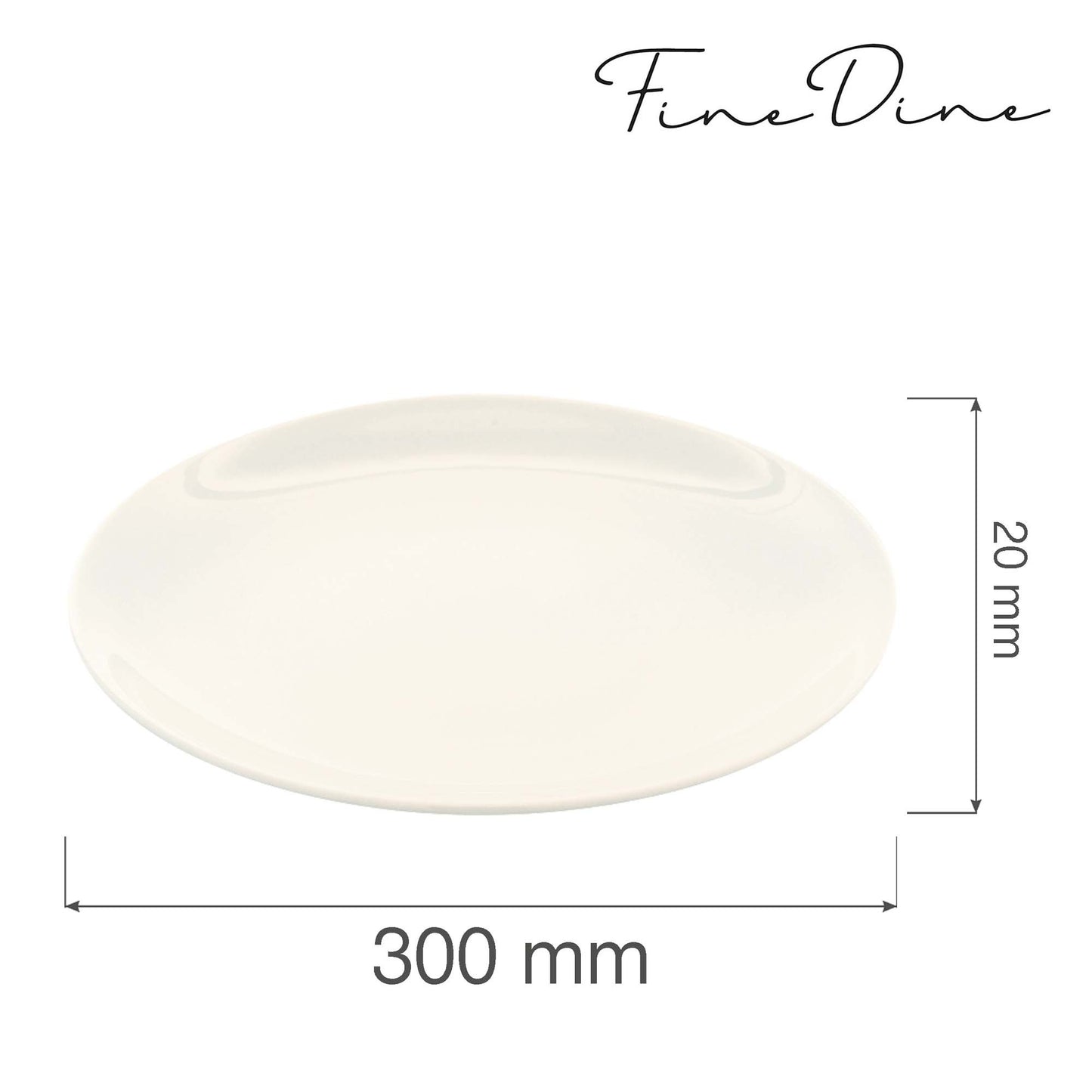 Fine Dine rimless plate