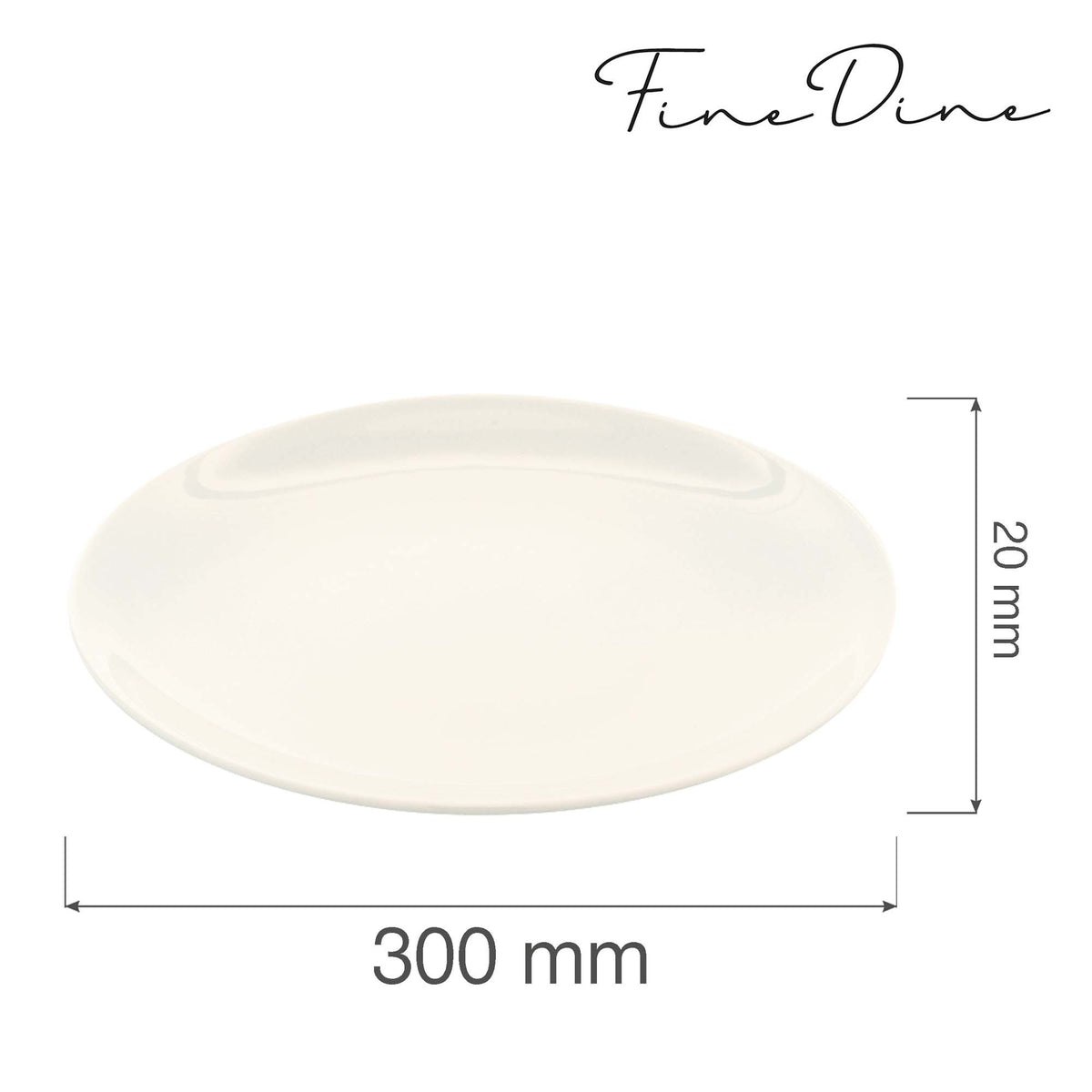 Fine Dine rimless plate