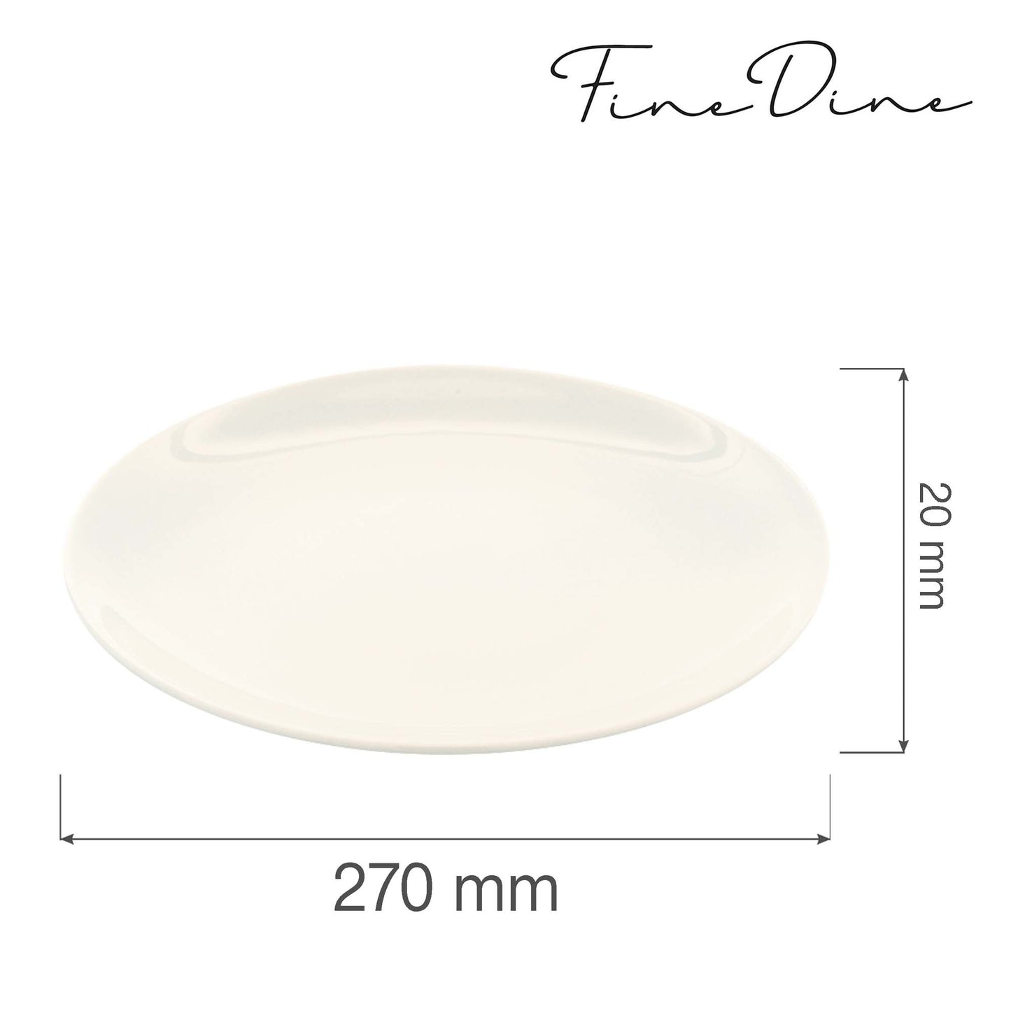 Fine Dine rimless plate
