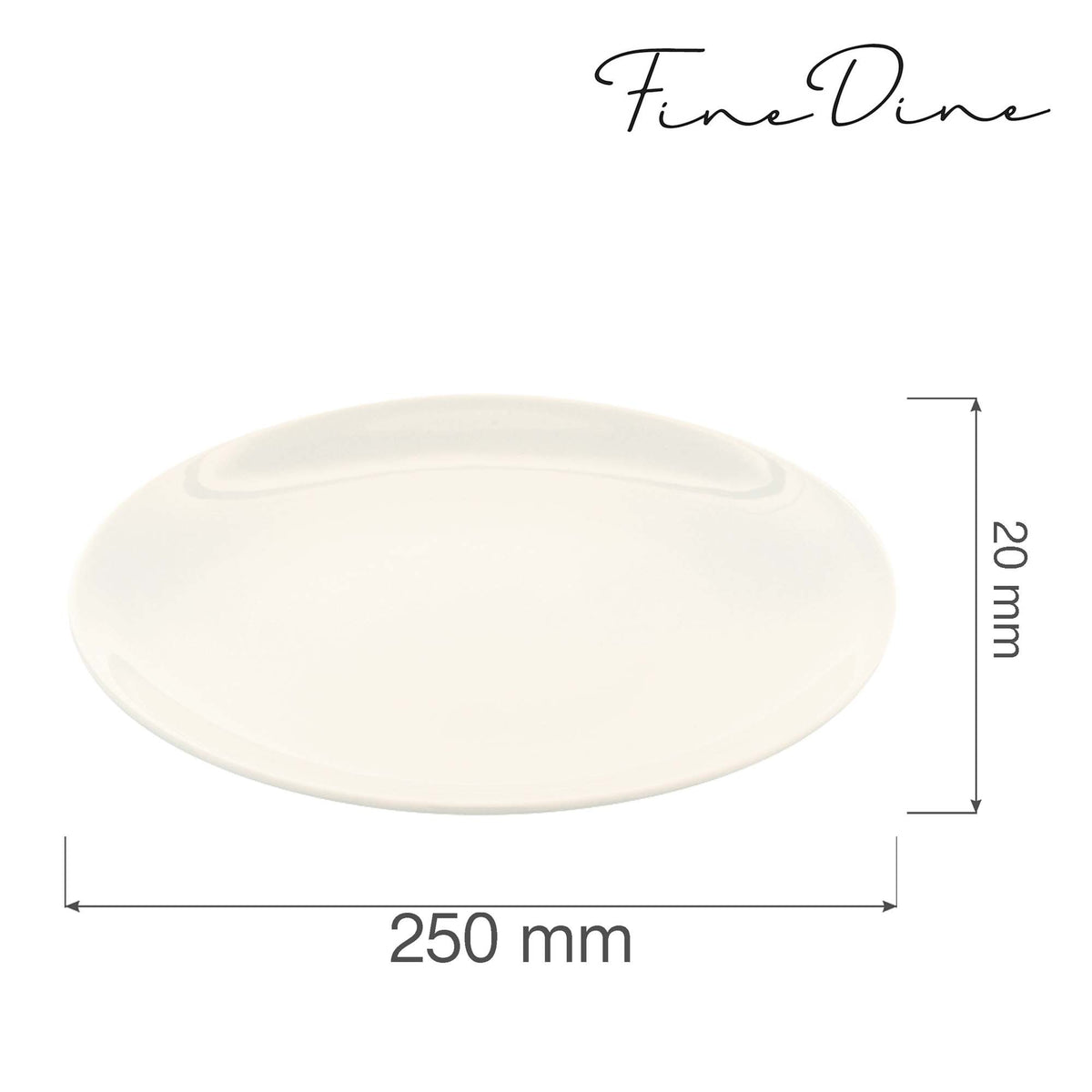 Fine Dine rimless plate