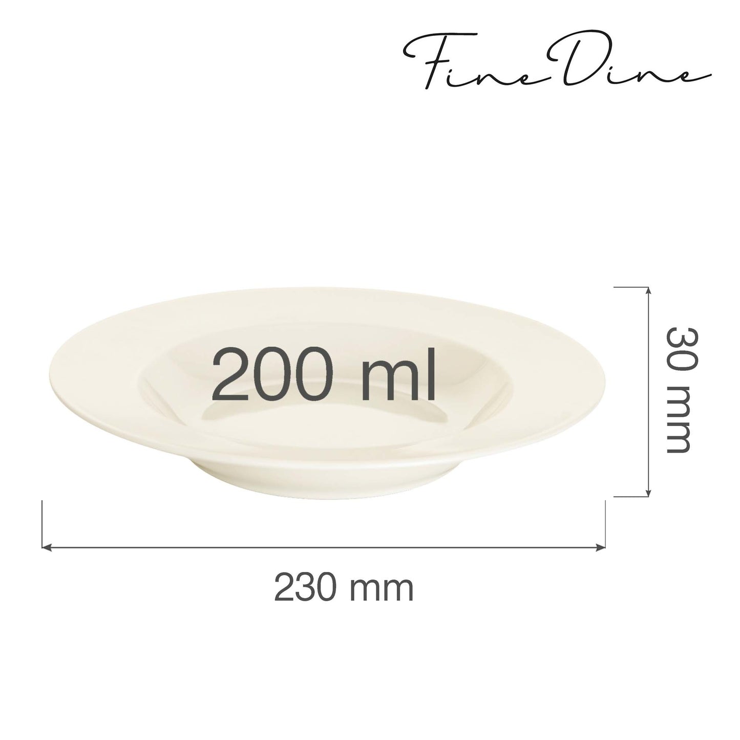 Fine Dine deep plate, 230mm