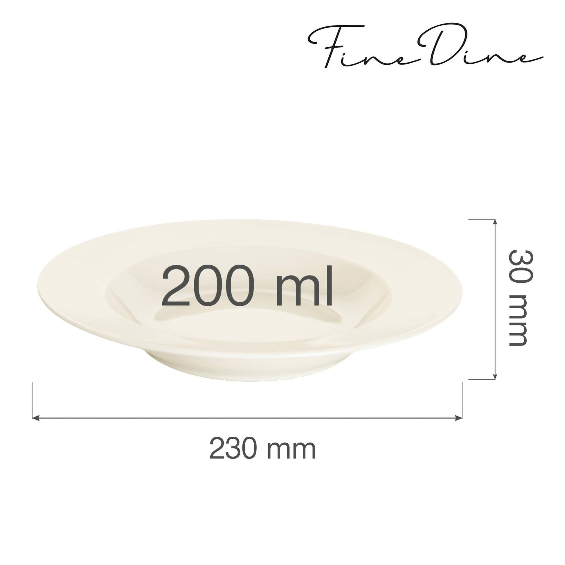 Fine Dine deep plate, 230mm