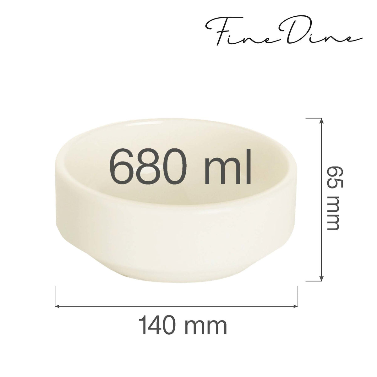 Fine Dine stackable bowl