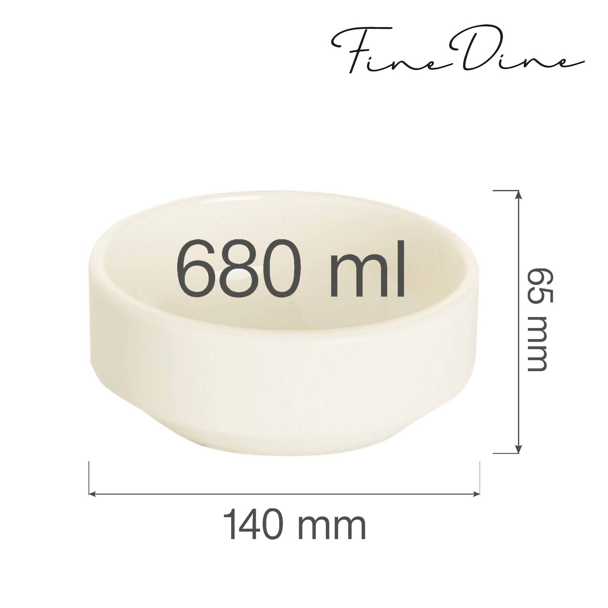 Fine Dine stackable bowl