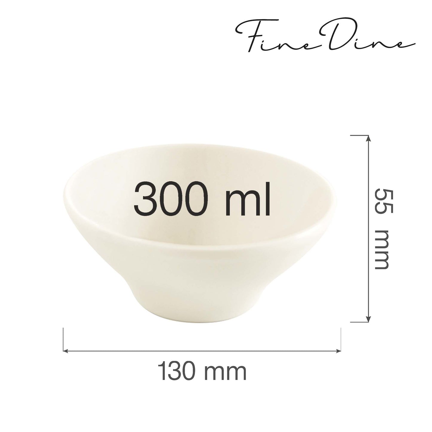 Fine Dine Crema conical bowl