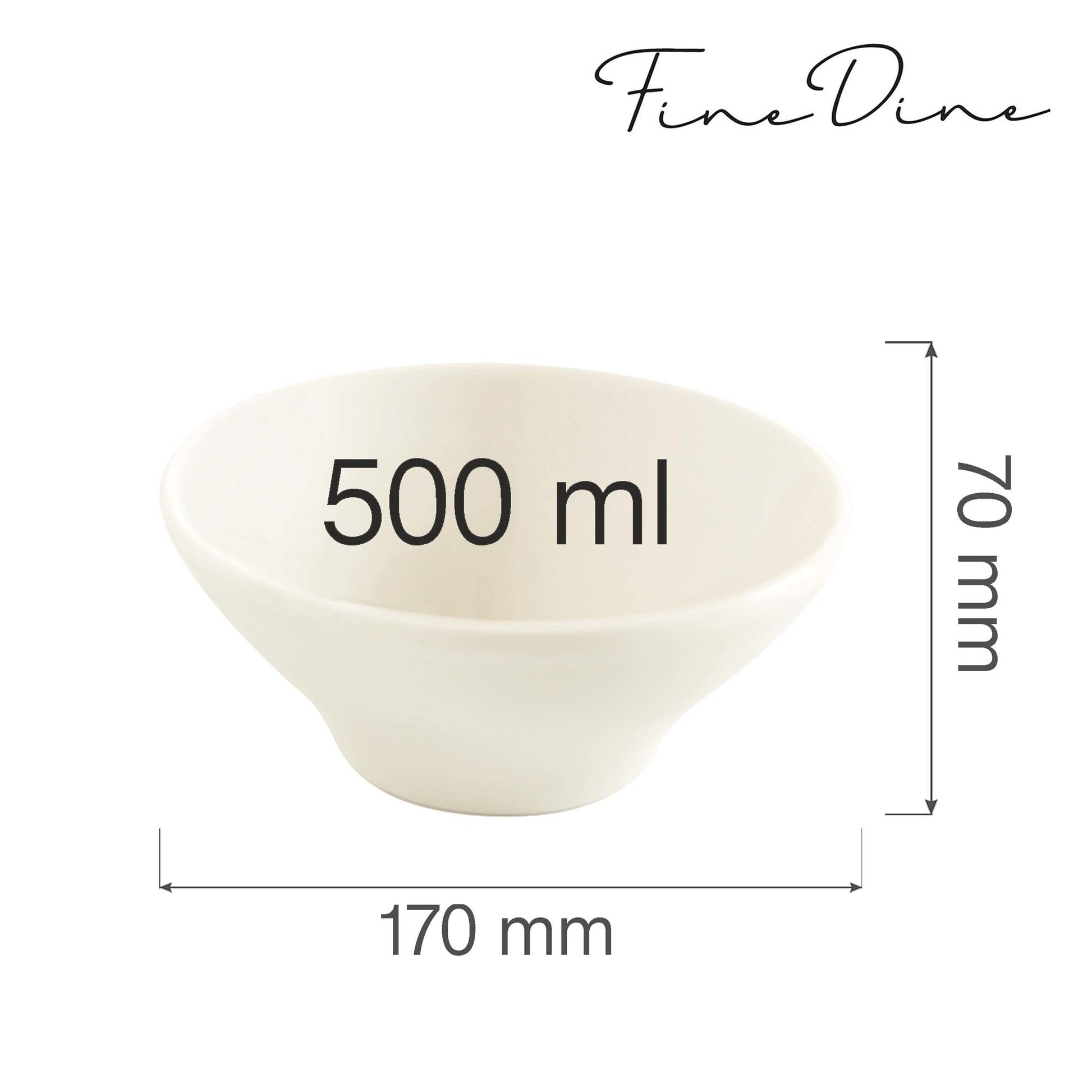 Fine Dine Crema conical bowl