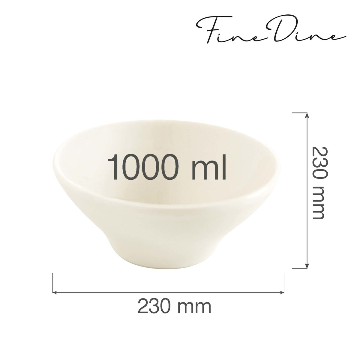 Fine Dine Crema conical bowl