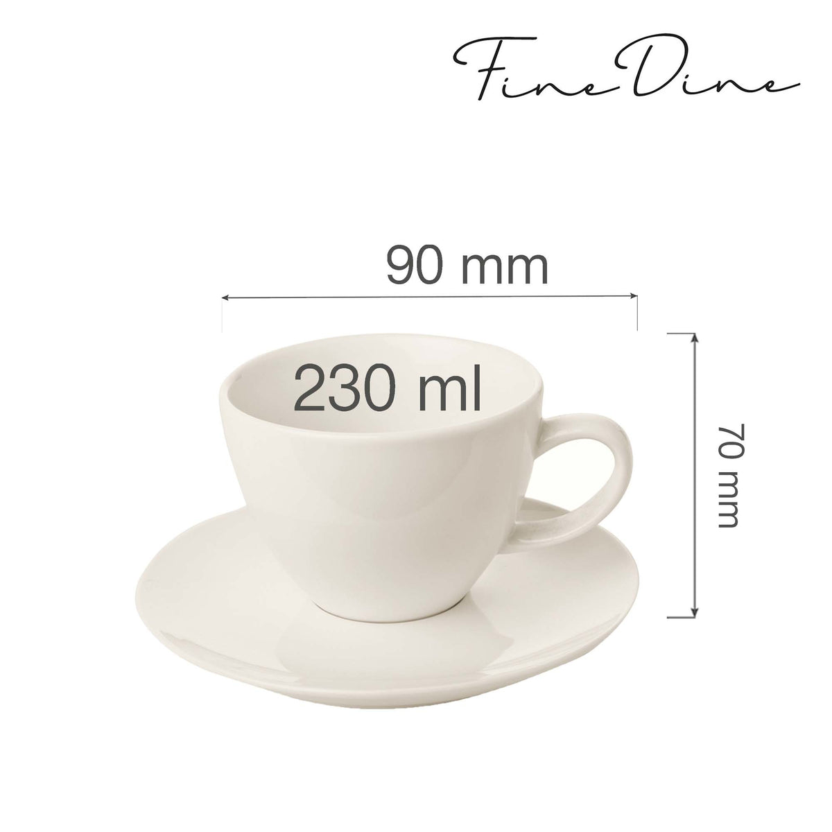 Fine Dine elegant cup with saucer