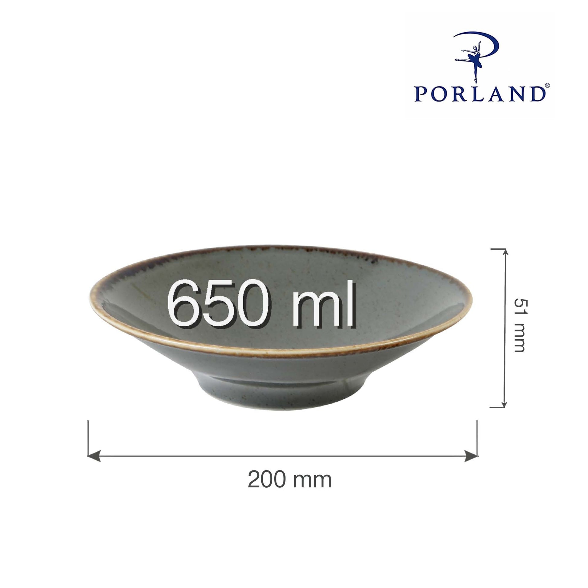 Porland Seasons deep plate, 200x(H)51mm