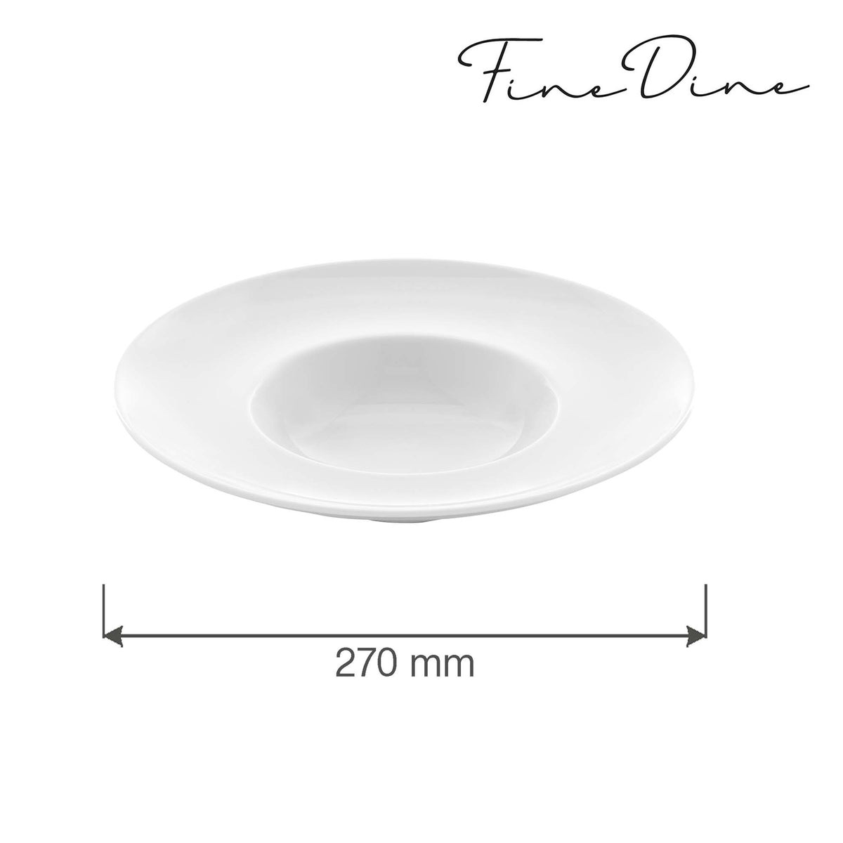 Bianco wide rim deep plate, 270mm