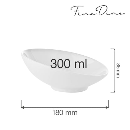 Bianco slanted bowl, 180mm