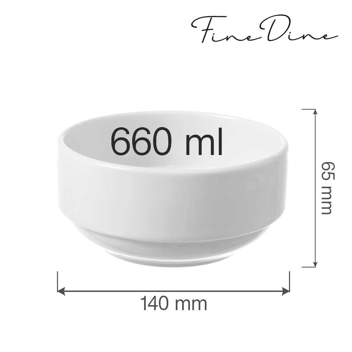Fine Dine stackable bowl