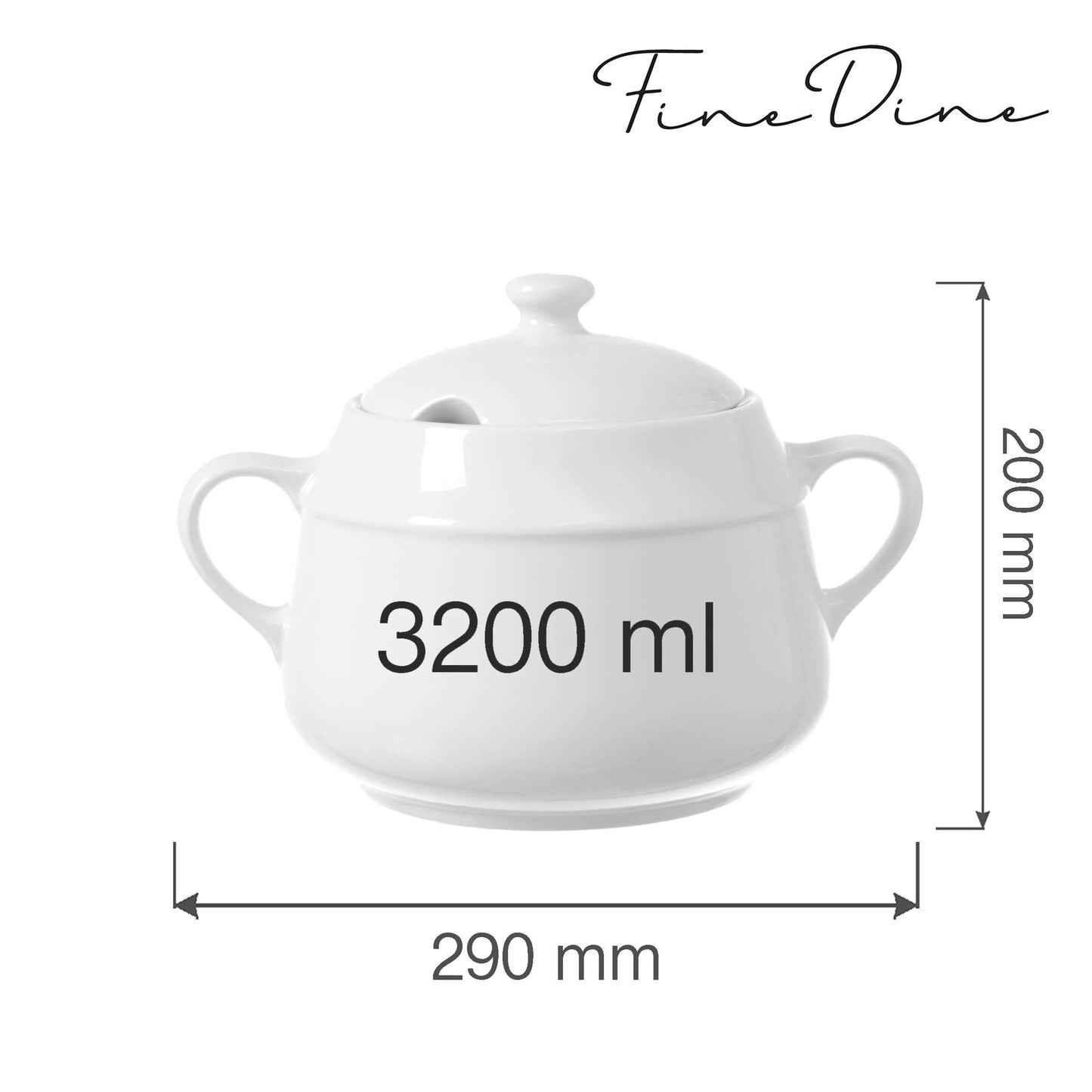 Fine Dine soup tureen, 3200ml