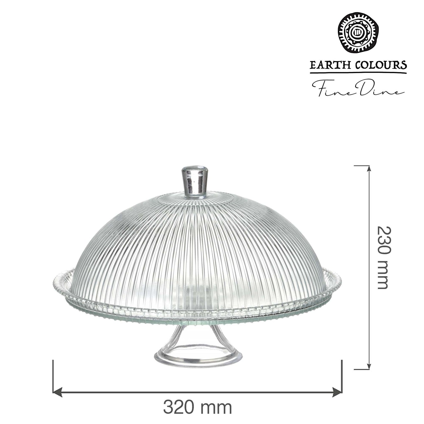 Aura cake stand with cover, 320 x (h)230mm
