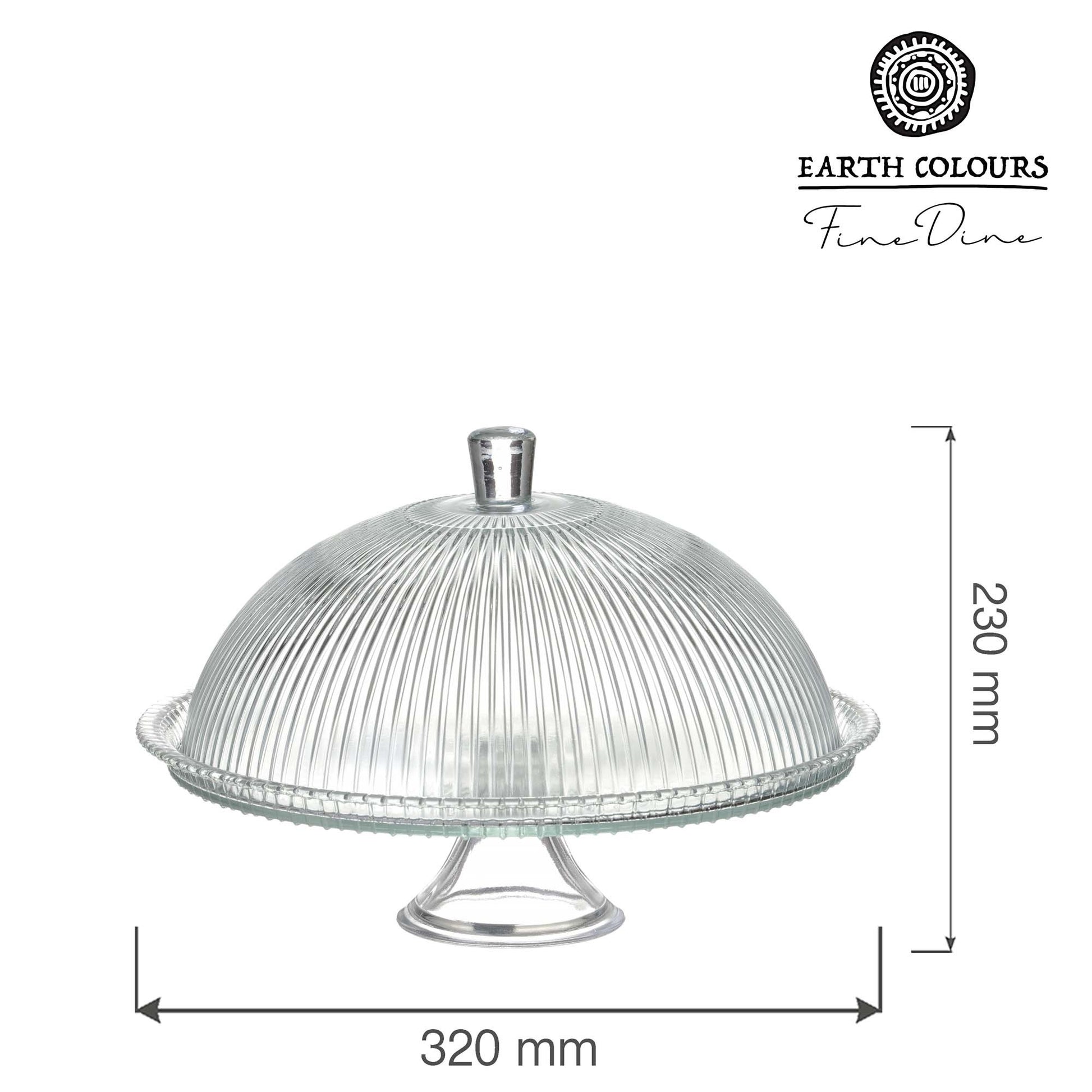 Aura cake stand with cover, 320 x (h)230mm