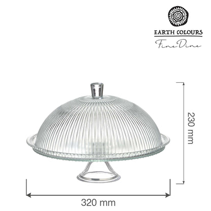 Aura cake stand with cover, 320 x (h)230mm