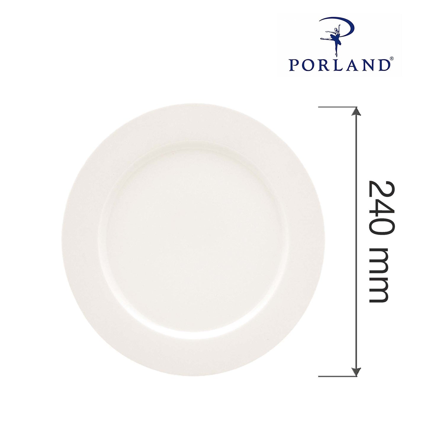 Porland Dove flat rim plate