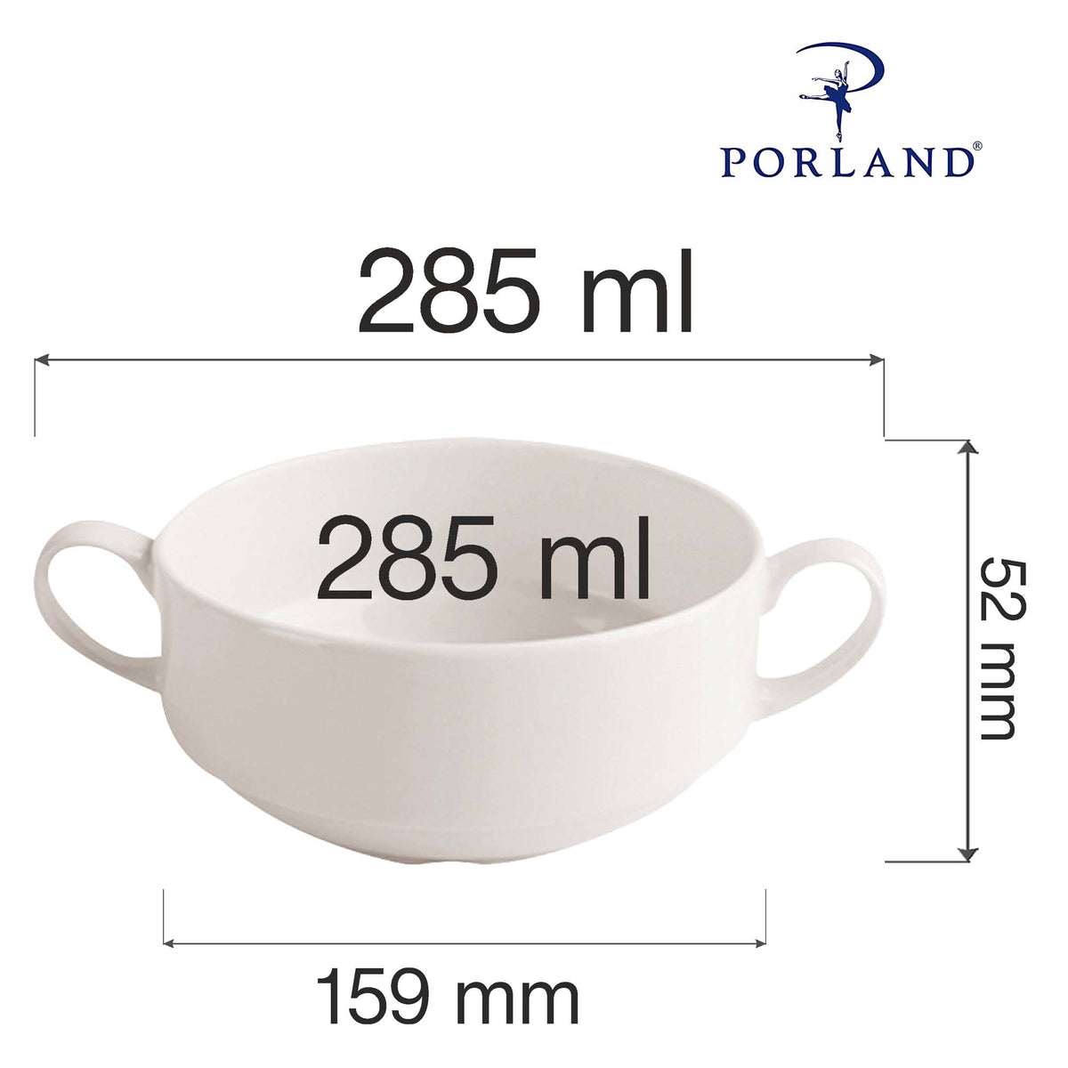 Dove soup pot with ears, 285ml