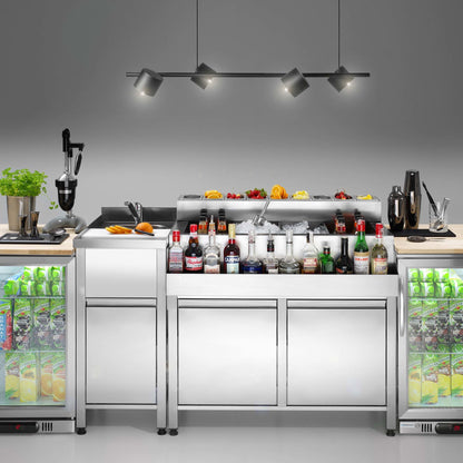 Oxygen bar wall, panel 1000x200/600x(H)1100 mm, Barmatic