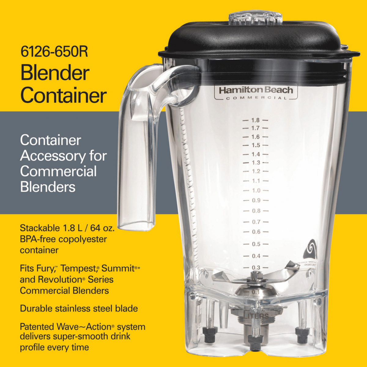 Copolyester jar for HBF600R-CE, 1.8L
