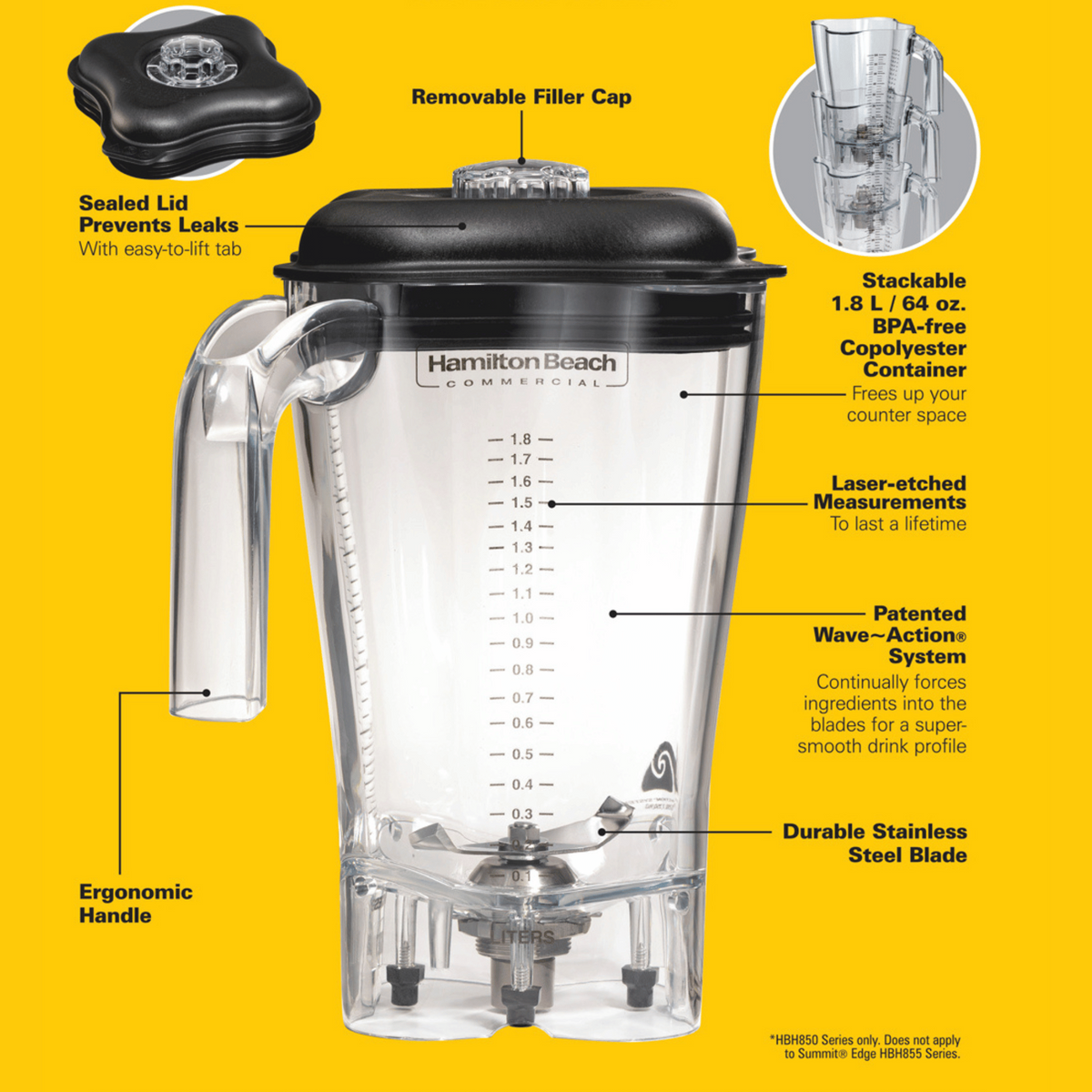 Copolyester jar for HBF600R-CE, 1.8L