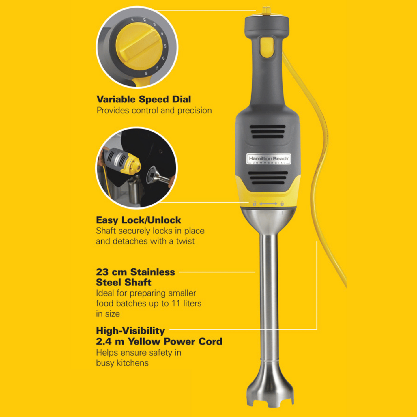 BigRig hand blender HMI009-CE, 230mm