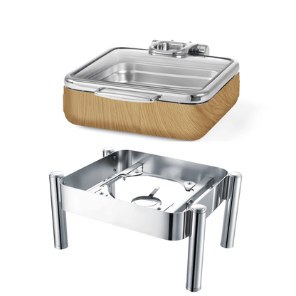 Madeira De Luxe frame for induction chafing dish GN 2/3 with glass lid