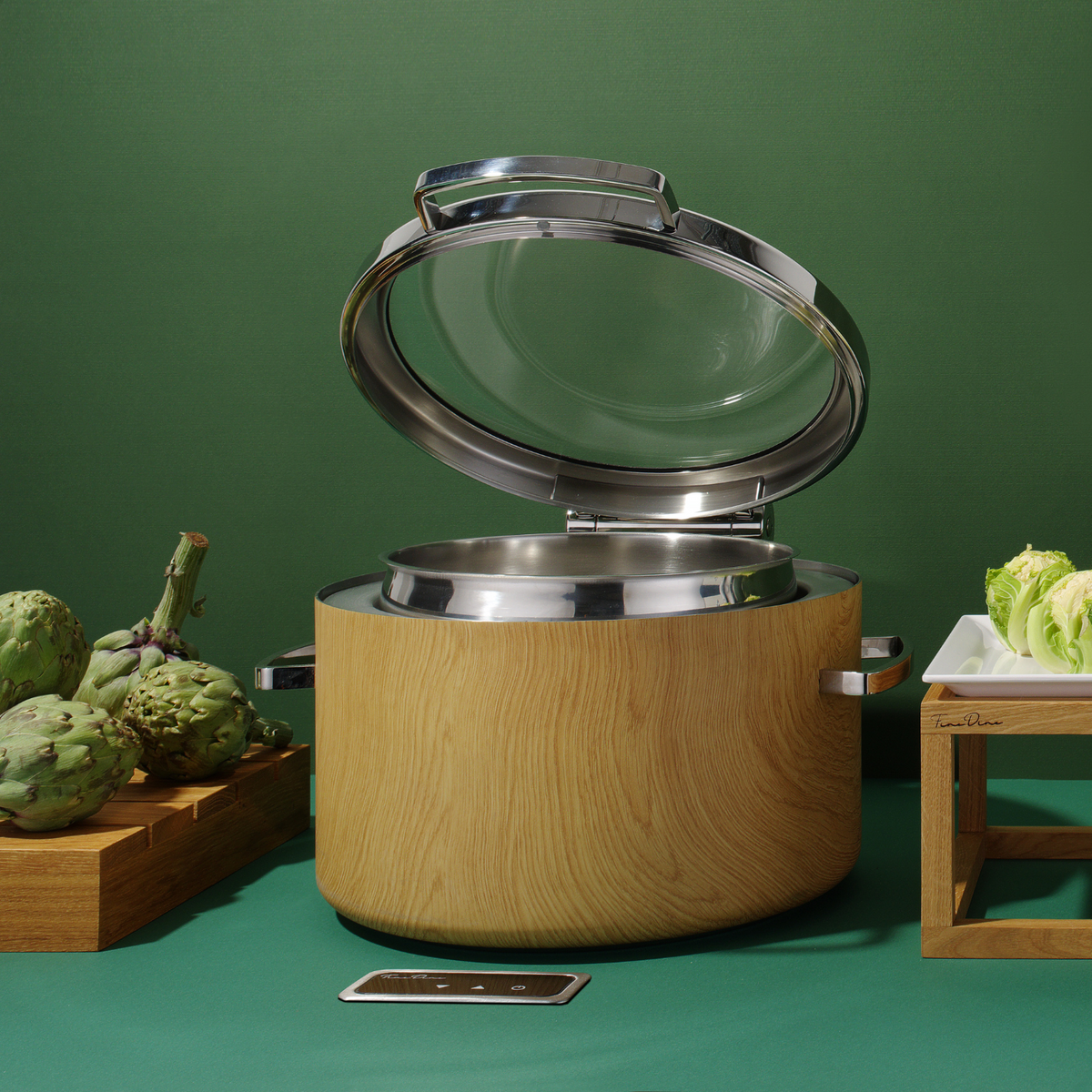 Madeira De Luxe Induction chafing dish round 11l with glass lid