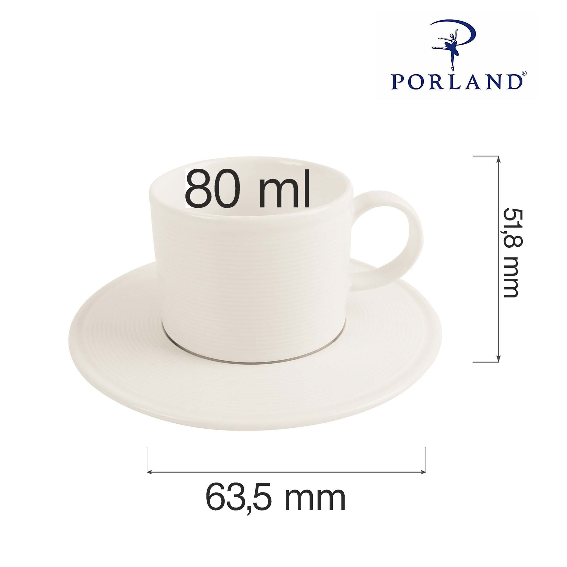 Line stacked cup, 80ml